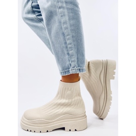 Chaussettes hautes cheville Silva Beige 1