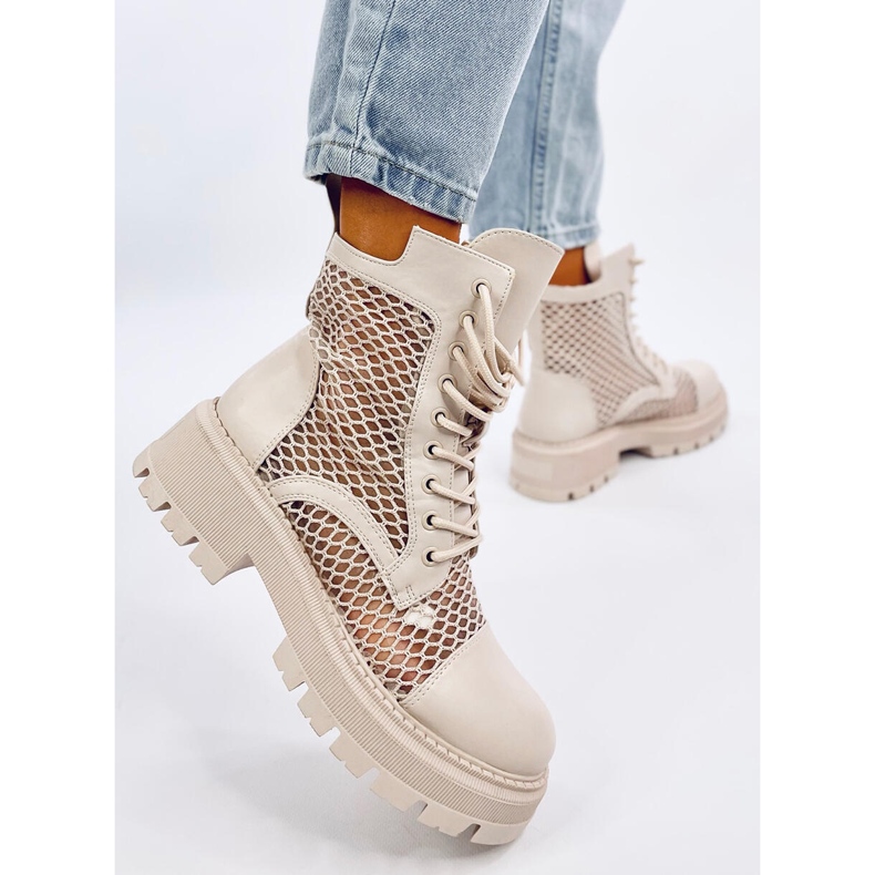 Bottines ajourées Ralston Panna beige 2