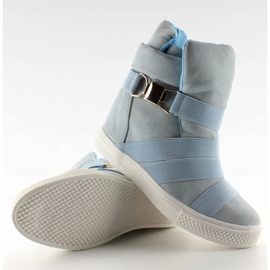 Baskets à bandes caoutchouc AF24 Bleu 3
