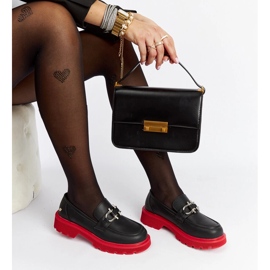 Mocassins en cuir noir Goe LL2N4040 1