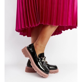 Mocassins en cuir noir Goe LL2N4039 le noir 3
