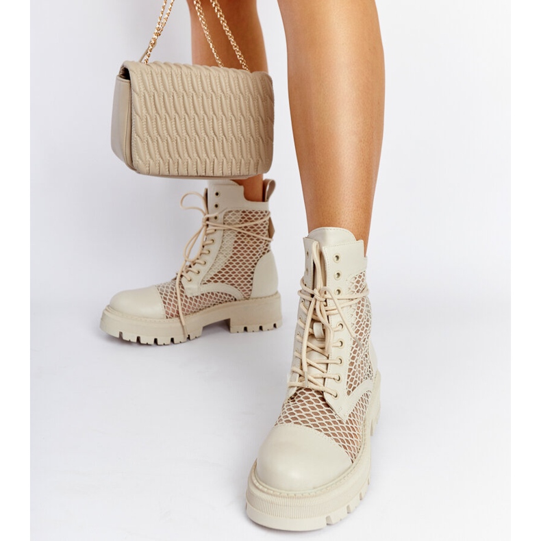 Bottines Waldeck transparentes beiges 1