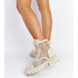 Bottines Waldeck transparentes beiges 2