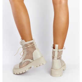 Bottines Waldeck transparentes beiges 3
