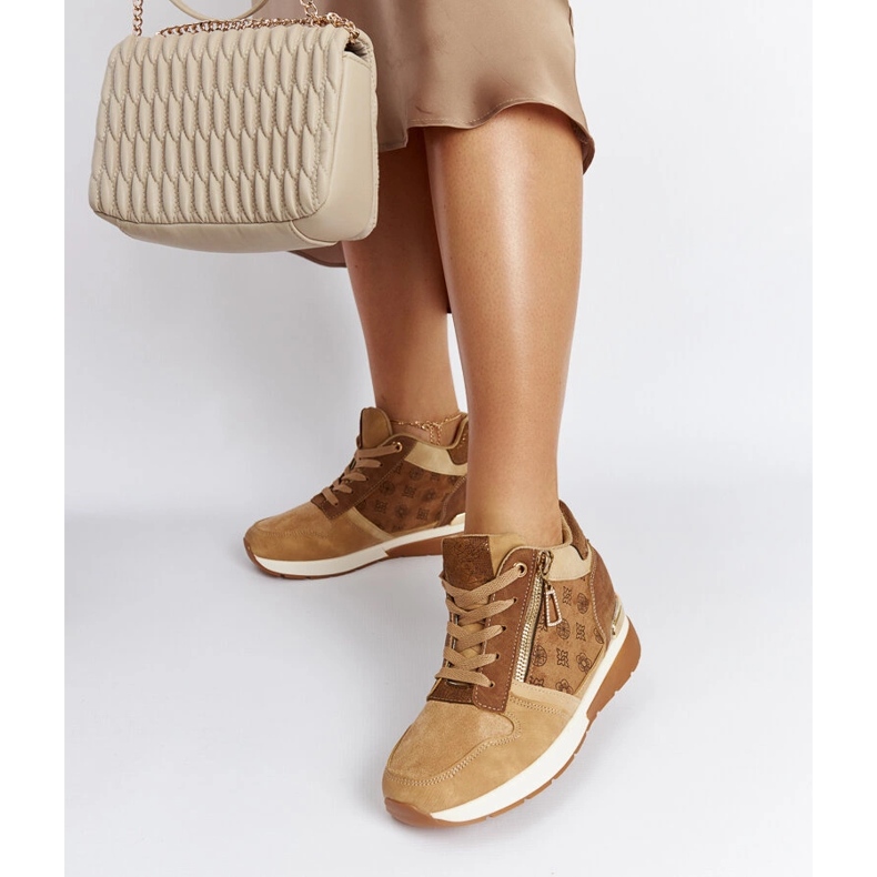 Baskets compensées Knoxville marron brun 2