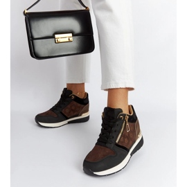 Baskets compensées Knoxville noires 2