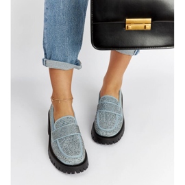 Mocassins bleus à talon Parent massif 3