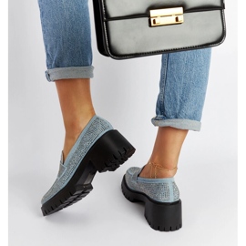 Mocassins bleus à talon Parent massif 2