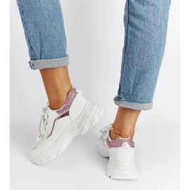 Baskets blanches massives avec strass Euclide 3