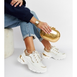 Baskets blanches massives avec strass Euclide 1