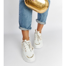 Baskets blanches massives avec strass Euclide 2