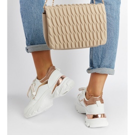 Baskets blanches massives avec strass Euclide 2