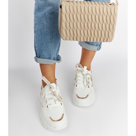 Baskets blanches massives avec strass Euclide 3
