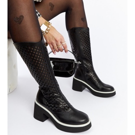 Bottines à talons Anahola ajourées noires le noir 1