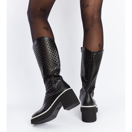 Bottines à talons Anahola ajourées noires le noir 3