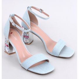 Sandales à talons Whitneys Jean avec pierres bleu 5