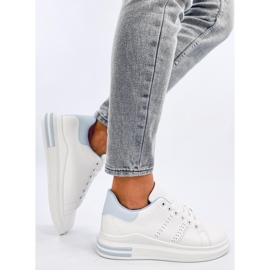 Maes Baskets compensées bleues blanche 3