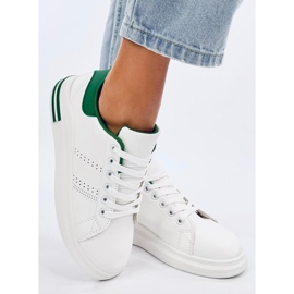 Maes baskets compensées vertes blanche 5