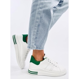 Maes baskets compensées vertes blanche 4