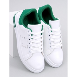 Maes baskets compensées vertes blanche 1