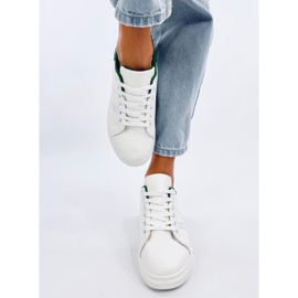 Maes baskets compensées vertes blanche 2