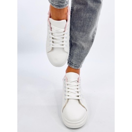 Maes Baskets compensées roses blanche 1