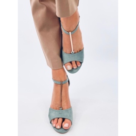 Ferdi Sandales à talons hauts vertes avec décoration dorée 1