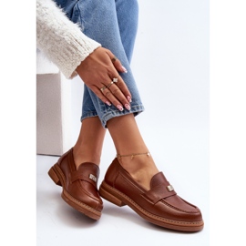 Zazoo 20165 Mocassins en cuir pour femme, marron brun 1