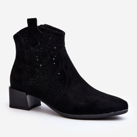 Vinceza Bottines Ajourées Femme Noir Madalina le noir 2