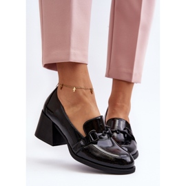 Vinceza Chaussures à talons hauts vernies noires Nireva le noir 1