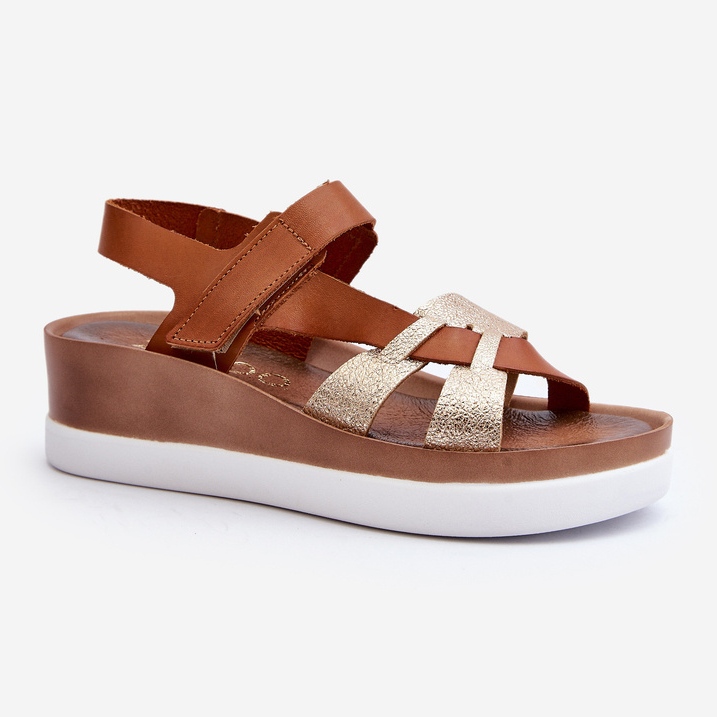 Zazoo 40397 Sandales en cuir pour femme sur la plateforme, marron brun 2