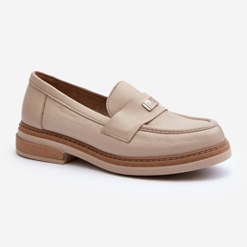 Zazoo 20165 Mocassins en cuir pour femme, beige 2