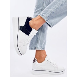 Tobey Baskets compensées noires blanche 4