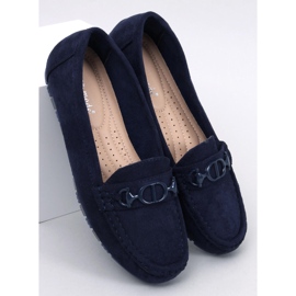 Mocassins femme en daim Trabei Navy bleu 5