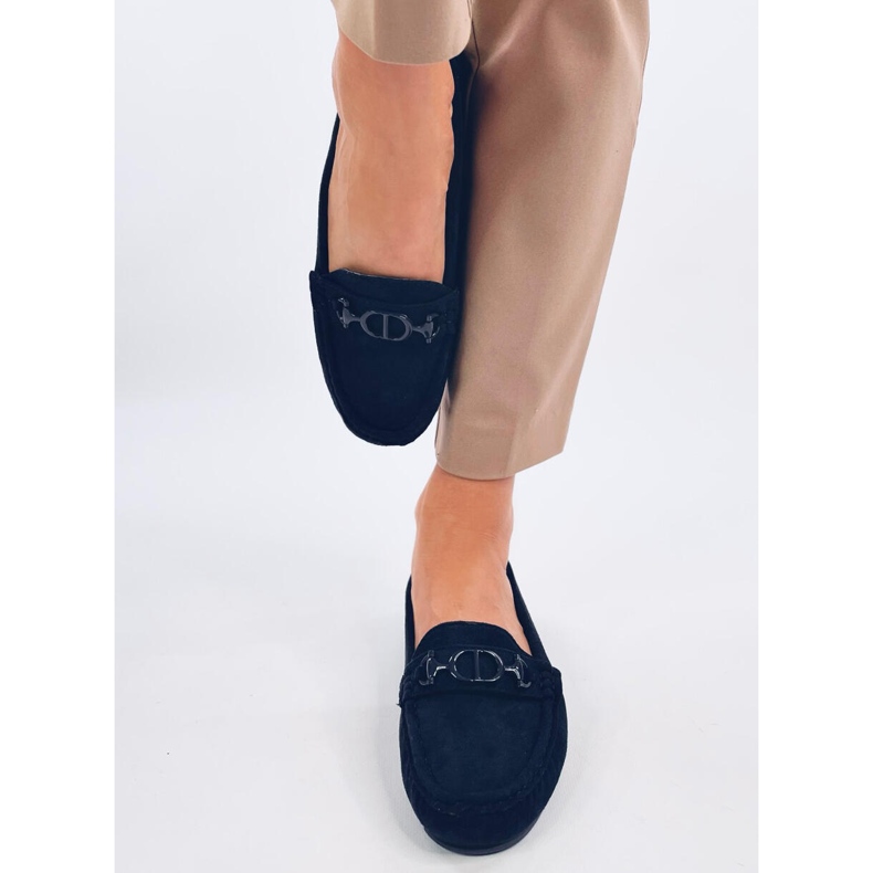 Mocassins femme en daim Trabei Navy bleu 1