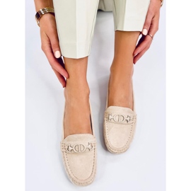 Mocassins femme en daim Trabei Beige 4