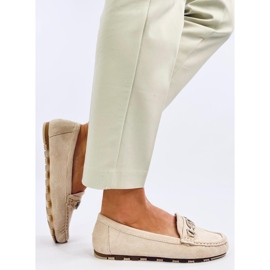Mocassins femme en daim Trabei Beige 3