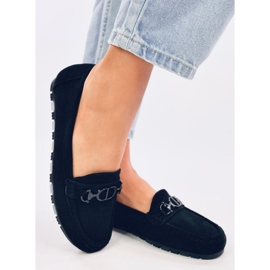 Mocassins femme en daim Trabei Noir le noir 2