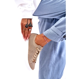 Baskets à lacets pour femmes Beige Etna 1