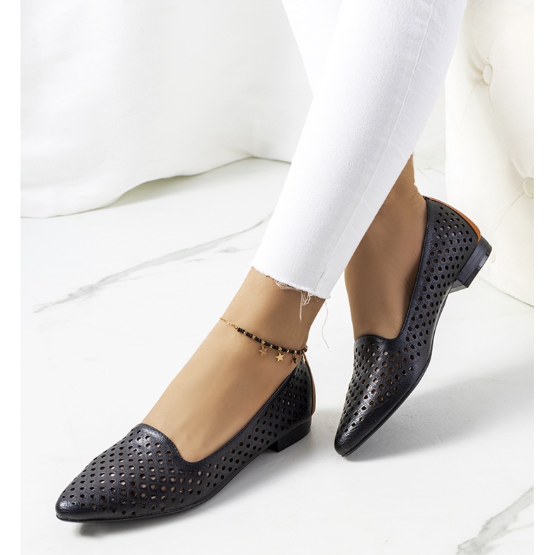 Ballerines noires ajourées Jarrett le noir 1