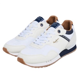 Chaussures Pepe Jeans London Court M PMS40002 blanche 1