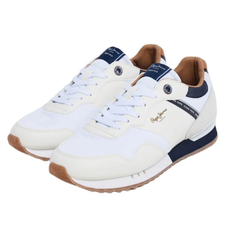 Chaussures Pepe Jeans London Court M PMS40002 blanc 1