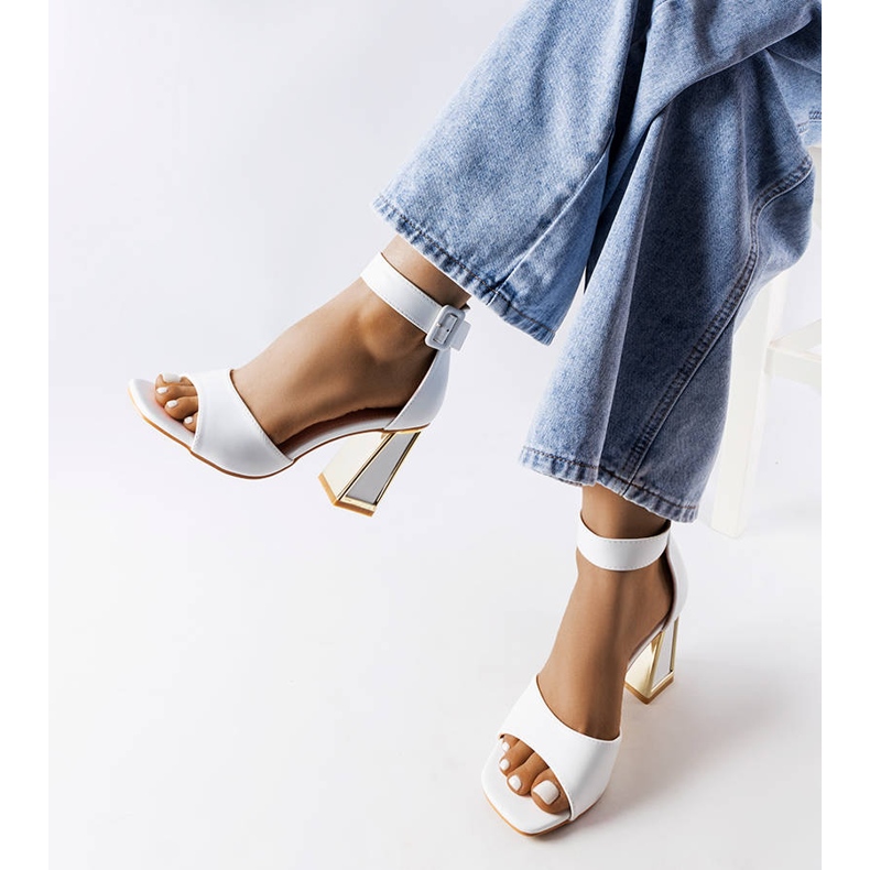 Sandales Marlens blocs blancs blanche 1 Sandales Marlens blocs blancs blanche 1