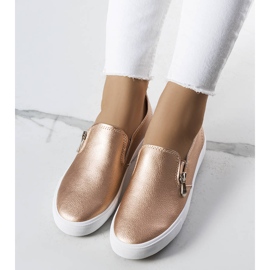 Baskets en éco-cuir doré Denain 1