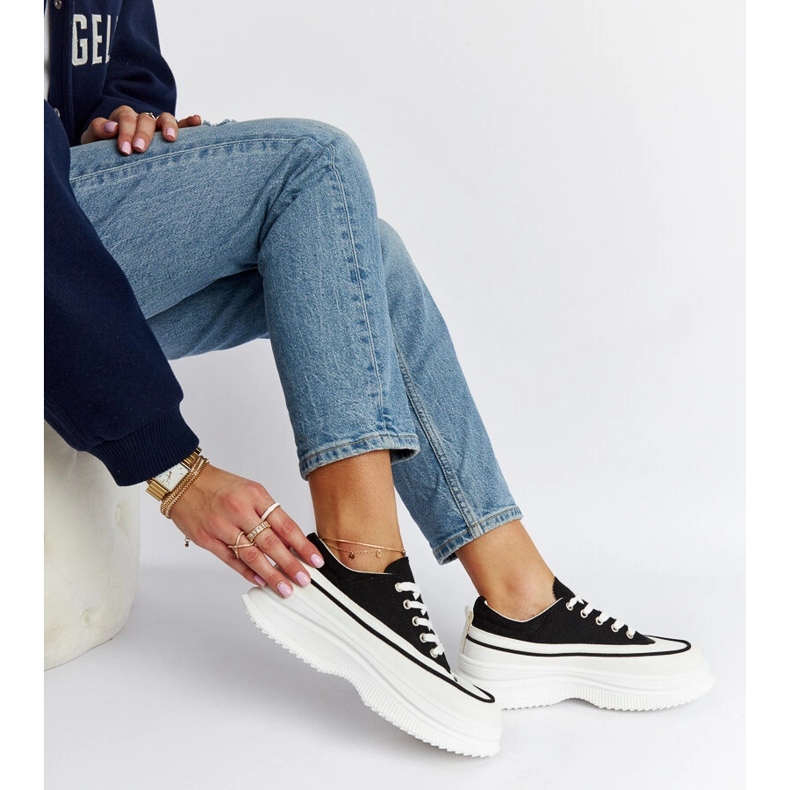 Baskets plateforme Plesio noires le noir 1