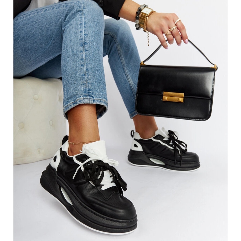 Baskets Galdino noires et blanches 2