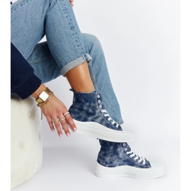 Baskets plateforme Vicente bleu marine 1