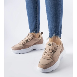 Lee Cooper baskets de sport poudrées rose 1