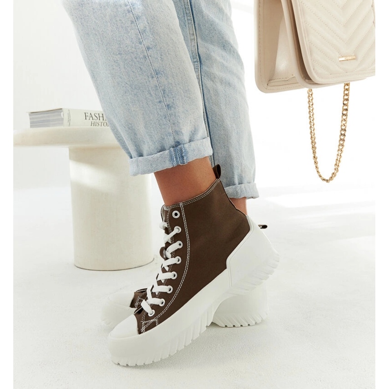 Baskets montantes Ronchis vertes 2