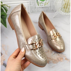 Chaussures ajourées avec chaîne dorée de Potocki d'or 2
